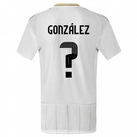 Kandiny Homme Maillot Costa Rica Ariel Gonzalez #0 Blanc Tenues Extérieur 24-26 T-Shirt