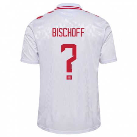Kandiny Homme Maillot Danemark Clement Bischoff #0 Blanc Tenues Extérieur 24-26 T-Shirt