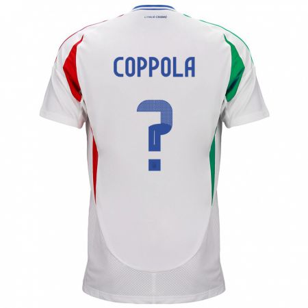 Kandiny Homme Maillot Italie Diego Coppola #0 Blanc Tenues Extérieur 24-26 T-Shirt