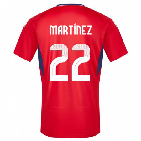 Kandiny Femme Maillot Costa Rica Carlos Martinez #22 Rouge Tenues Domicile 24-26 T-Shirt