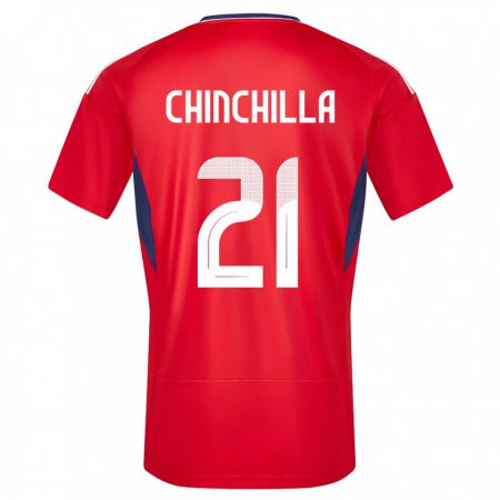 Kandiny Femme Maillot Costa Rica Viviana Chinchilla #21 Rouge Tenues Domicile 24-26 T-Shirt