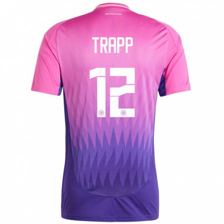 Kandiny Femme Maillot Allemagne Kevin Trapp #12 Rose-Mauve Tenues Extérieur 24-26 T-Shirt