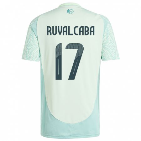 Kandiny Femme Maillot Mexique Jorge Ruvalcaba #17 Lin Vert Tenues Extérieur 24-26 T-Shirt