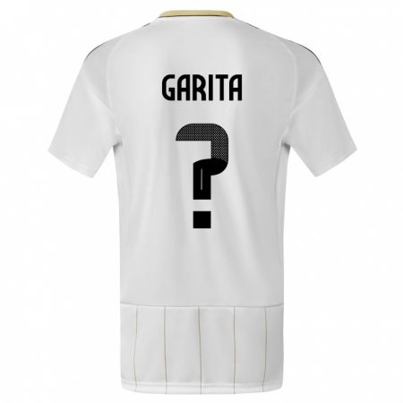Kandiny Femme Maillot Costa Rica Emmanuel Garita #0 Blanc Tenues Extérieur 24-26 T-Shirt