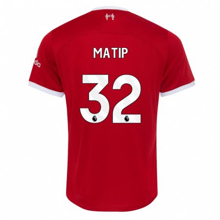 Kandiny Enfant Maillot Joel Matip #32 Rouge Tenues Domicile 2023/24 T-Shirt