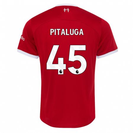 Kandiny Enfant Maillot Marcelo Pitaluga #45 Rouge Tenues Domicile 2023/24 T-Shirt