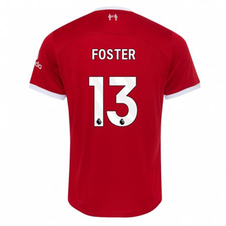 Kandiny Enfant Maillot Rylee Foster #13 Rouge Tenues Domicile 2023/24 T-Shirt