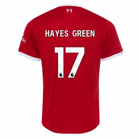 Kandiny Enfant Maillot Charlie Hayes-Green #17 Rouge Tenues Domicile 2023/24 T-Shirt