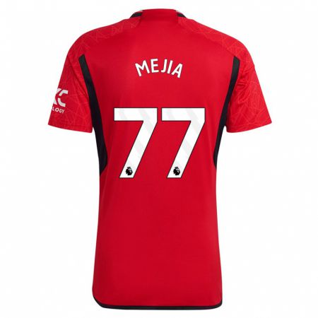 Kandiny Enfant Maillot Mateo Mejia #77 Rouge Tenues Domicile 2023/24 T-Shirt