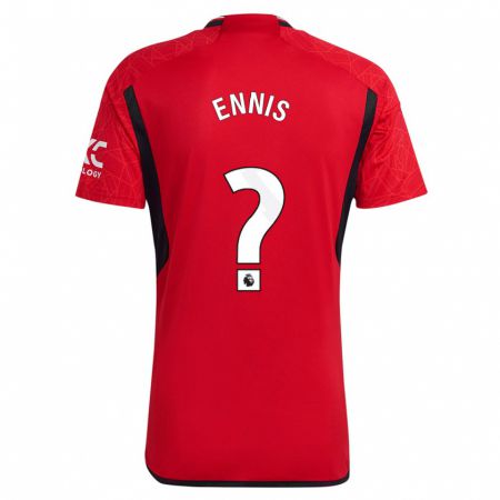 Kandiny Enfant Maillot Ethan Ennis #0 Rouge Tenues Domicile 2023/24 T-Shirt