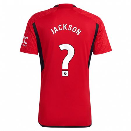 Kandiny Enfant Maillot Louis Jackson #0 Rouge Tenues Domicile 2023/24 T-Shirt