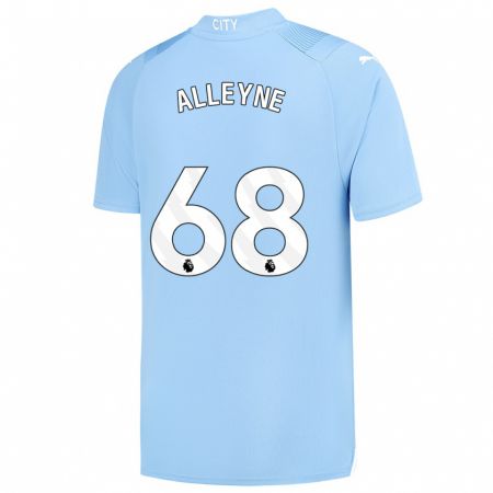 Kandiny Enfant Maillot Max Alleyne #68 Bleu Clair Tenues Domicile 2023/24 T-Shirt