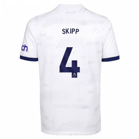 Kandiny Enfant Maillot Oliver Skipp #4 Blanc Tenues Domicile 2023/24 T-Shirt