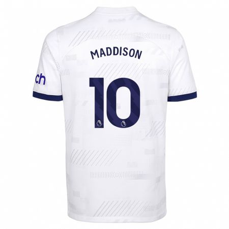 Kandiny Enfant Maillot James Maddison #10 Blanc Tenues Domicile 2023/24 T-Shirt