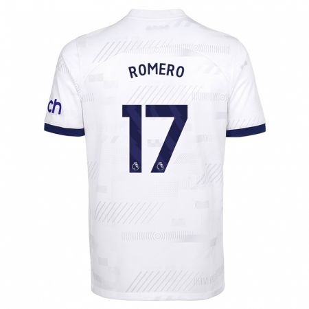 Kandiny Enfant Maillot Cristian Romero #17 Blanc Tenues Domicile 2023/24 T-Shirt