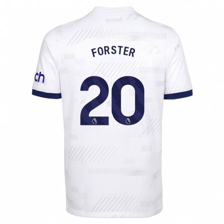 Kandiny Enfant Maillot Fraser Forster #20 Blanc Tenues Domicile 2023/24 T-Shirt