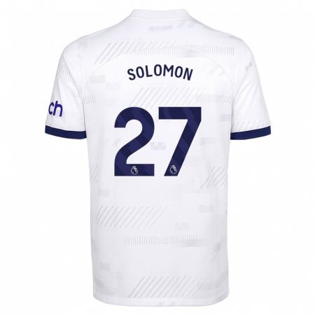 Kandiny Enfant Maillot Manor Solomon #27 Blanc Tenues Domicile 2023/24 T-Shirt