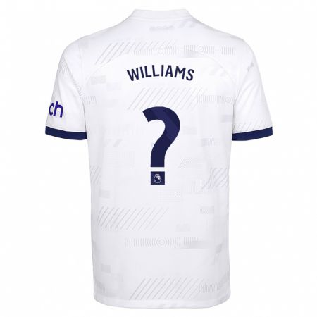 Kandiny Enfant Maillot Jaden Williams #0 Blanc Tenues Domicile 2023/24 T-Shirt
