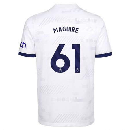 Kandiny Enfant Maillot Aaron Maguire #61 Blanc Tenues Domicile 2023/24 T-Shirt