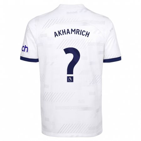 Kandiny Enfant Maillot Yusuf Akhamrich #0 Blanc Tenues Domicile 2023/24 T-Shirt