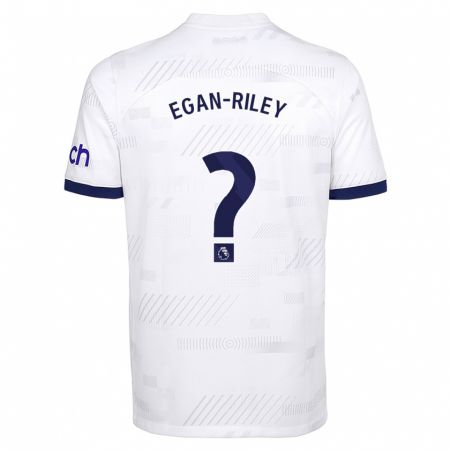 Kandiny Enfant Maillot Roman Egan-Riley #0 Blanc Tenues Domicile 2023/24 T-Shirt