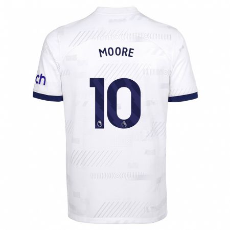 Kandiny Enfant Maillot Mikey Moore #10 Blanc Tenues Domicile 2023/24 T-Shirt