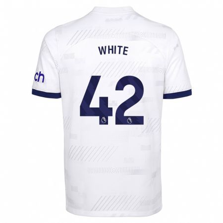 Kandiny Enfant Maillot Harvey White #42 Blanc Tenues Domicile 2023/24 T-Shirt