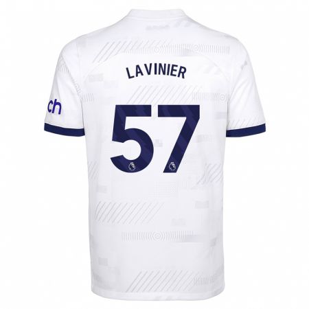 Kandiny Enfant Maillot Marcel Lavinier #57 Blanc Tenues Domicile 2023/24 T-Shirt