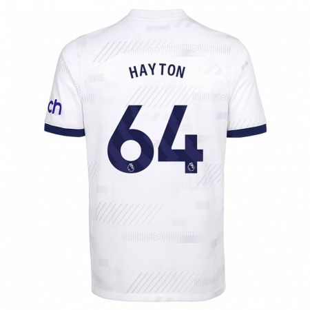 Kandiny Enfant Maillot Adam Hayton #64 Blanc Tenues Domicile 2023/24 T-Shirt