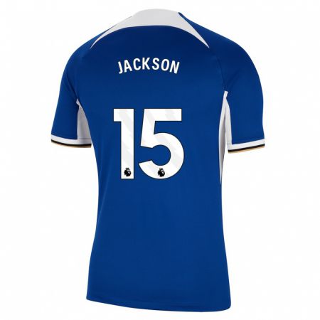 Kandiny Enfant Maillot Nicolas Jackson #15 Bleu Tenues Domicile 2023/24 T-Shirt