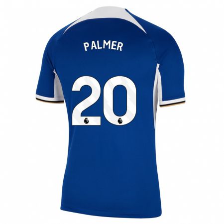 Kandiny Enfant Maillot Cole Palmer #20 Bleu Tenues Domicile 2023/24 T-Shirt