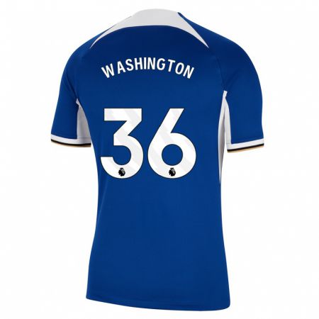 Kandiny Enfant Maillot Deivid Washington #36 Bleu Tenues Domicile 2023/24 T-Shirt