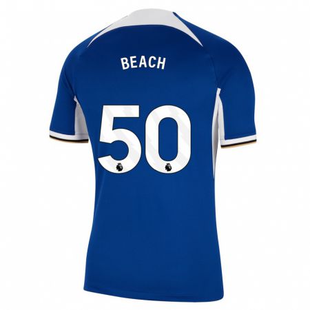 Kandiny Enfant Maillot Eddie Beach #50 Bleu Tenues Domicile 2023/24 T-Shirt