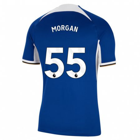 Kandiny Enfant Maillot Jimmy-Jay Morgan #55 Bleu Tenues Domicile 2023/24 T-Shirt