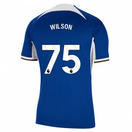 Kandiny Enfant Maillot Kaiden Wilson #75 Bleu Tenues Domicile 2023/24 T-Shirt