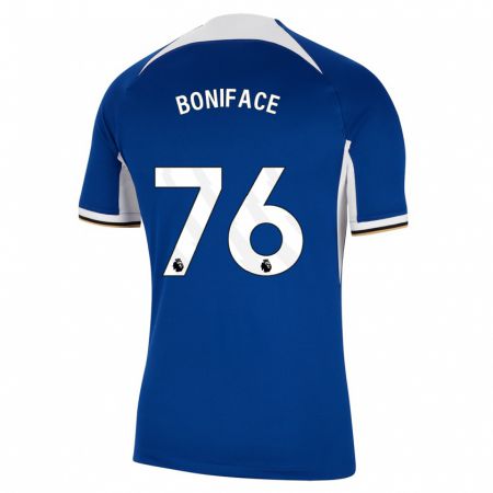 Kandiny Enfant Maillot Somto Boniface #76 Bleu Tenues Domicile 2023/24 T-Shirt