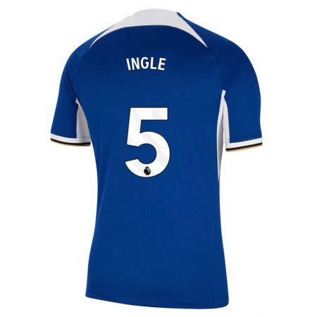 Kandiny Enfant Maillot Sophie Ingle #5 Bleu Tenues Domicile 2023/24 T-Shirt