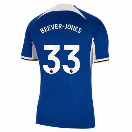 Kandiny Enfant Maillot Aggie Beever-Jones #33 Bleu Tenues Domicile 2023/24 T-Shirt