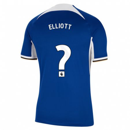 Kandiny Enfant Maillot Ben Elliott #0 Bleu Tenues Domicile 2023/24 T-Shirt