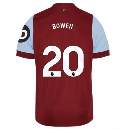 Kandiny Enfant Maillot Jarrod Bowen #20 Bordeaux Tenues Domicile 2023/24 T-Shirt