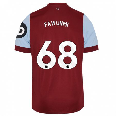 Kandiny Enfant Maillot Favour Fawunmi #68 Bordeaux Tenues Domicile 2023/24 T-Shirt