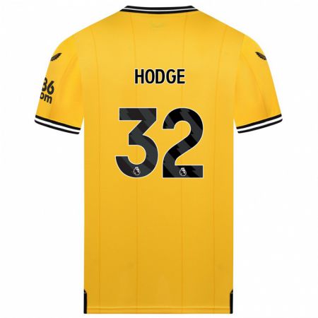 Kandiny Enfant Maillot Joe Hodge #32 Jaune Tenues Domicile 2023/24 T-Shirt