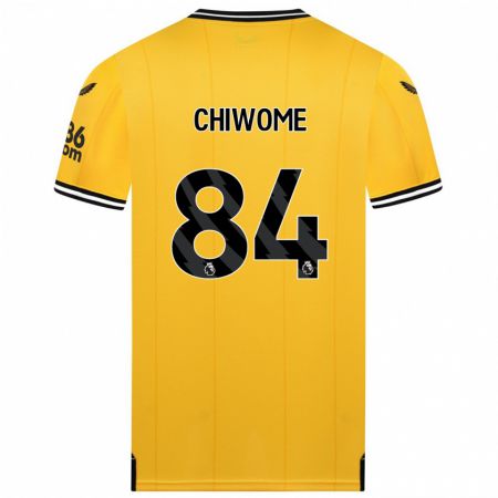 Kandiny Enfant Maillot Leon Chiwome #84 Jaune Tenues Domicile 2023/24 T-Shirt