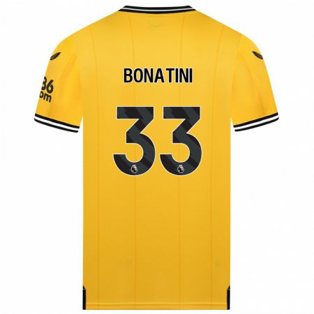 Kandiny Enfant Maillot Leo Bonatini #33 Jaune Tenues Domicile 2023/24 T-Shirt