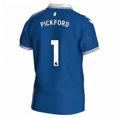 Kandiny Enfant Maillot Pickford #1 Bleu Royal Tenues Domicile 2023/24 T-Shirt