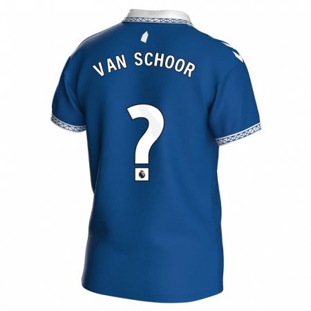 Kandiny Enfant Maillot Joshua Van Schoor #0 Bleu Royal Tenues Domicile 2023/24 T-Shirt