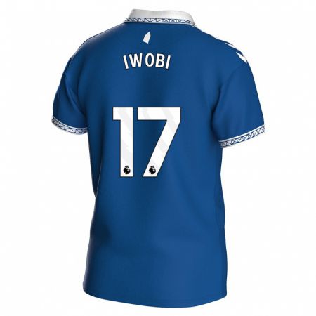 Kandiny Enfant Maillot Alex Iwobi #17 Bleu Royal Tenues Domicile 2023/24 T-Shirt