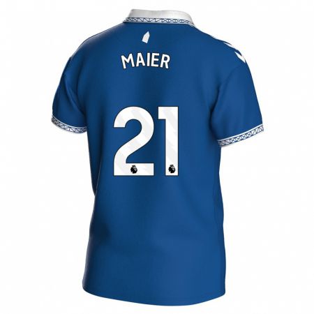 Kandiny Enfant Maillot Leonie Maier #21 Bleu Royal Tenues Domicile 2023/24 T-Shirt