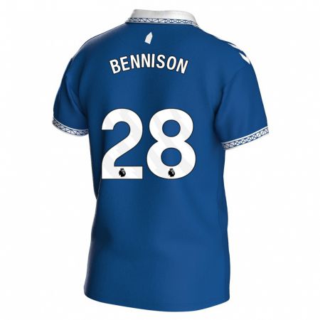 Kandiny Enfant Maillot Hanna Bennison #28 Bleu Royal Tenues Domicile 2023/24 T-Shirt