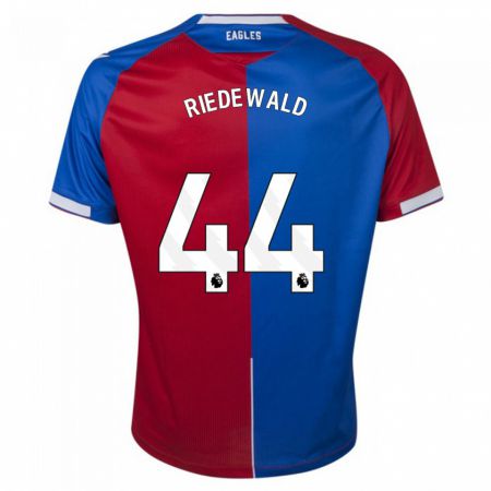 Kandiny Enfant Maillot Jairo Riedewald #44 Rouge Bleu Tenues Domicile 2023/24 T-Shirt